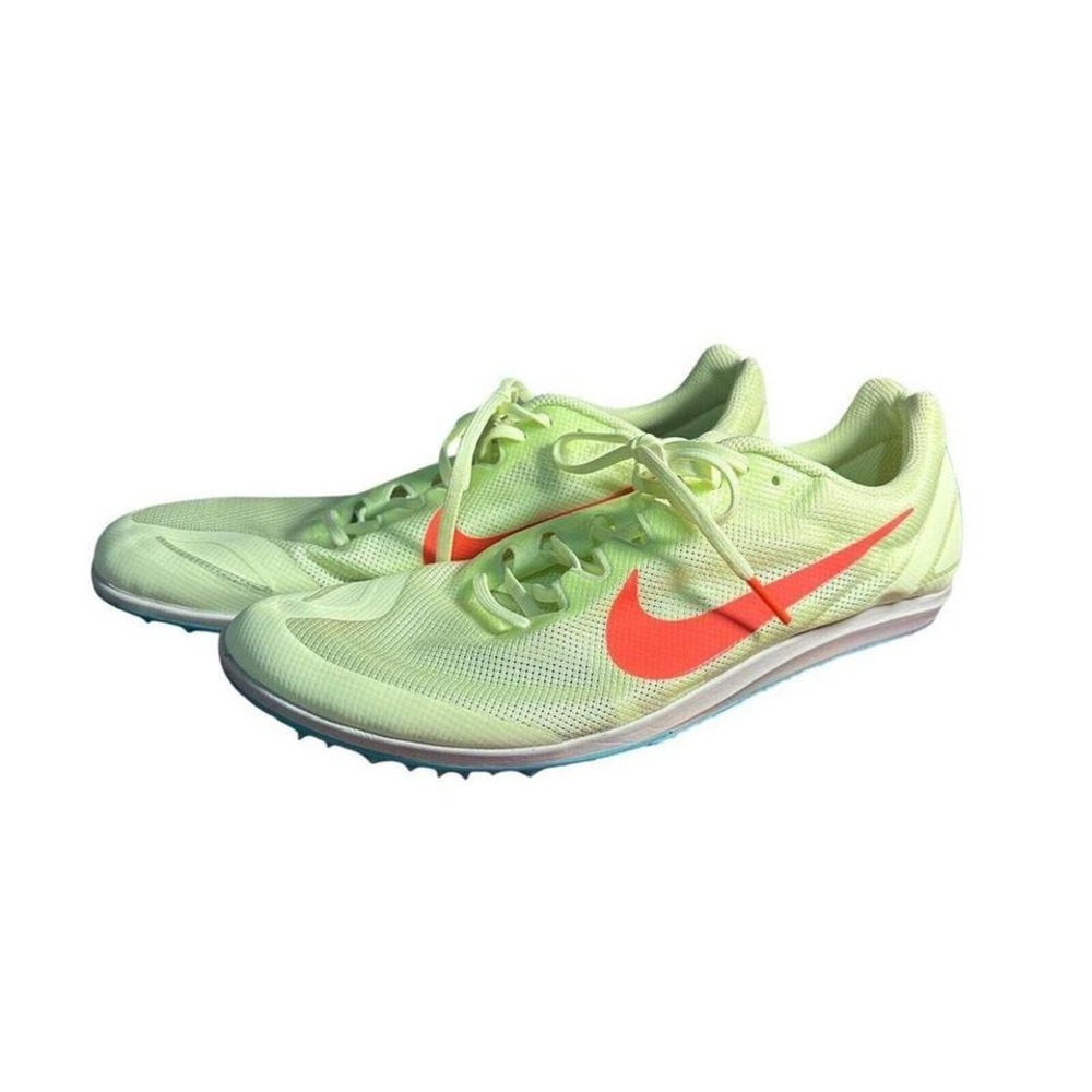 Nike Zoom Rival D Track Racing w/ Spikes‎ Barely Volt Green 907566-700 Men's 12
